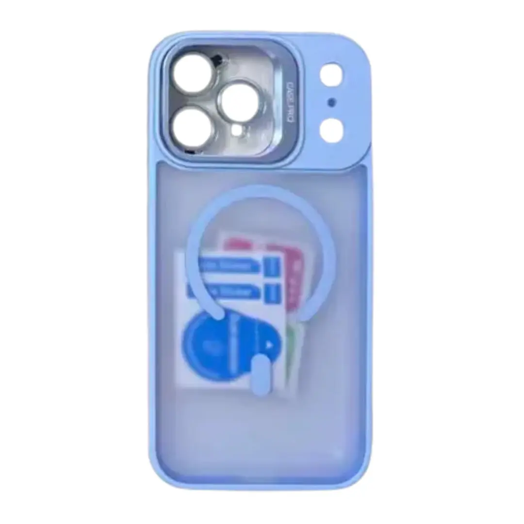 iPhone 18 Pro /iPhone 17 Pro MagSafe Smoke Camera Stand Case Light Blue (moq:25)